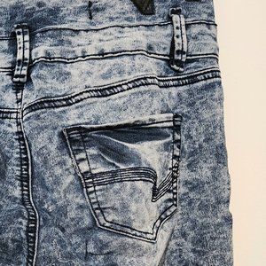 YMI High Waist Skinny Jeans Size 7 x 27 Short Acid Wash Blue Stretch Pants